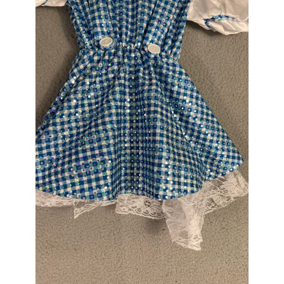 Rubies Girls Dorothy Costume Dress Size 4 Blue Wizard of Oz Party Outfit - Picture 11 of 13